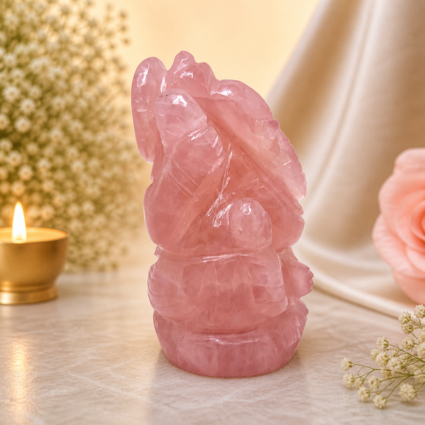 Rose Quartz Ganesha