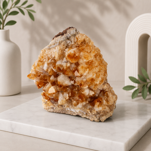 Natural Citrine Cluster From Brazil