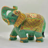 Green Aventurine Painted Elephant Statue
