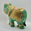 Green Aventurine Painted Elephant Statue