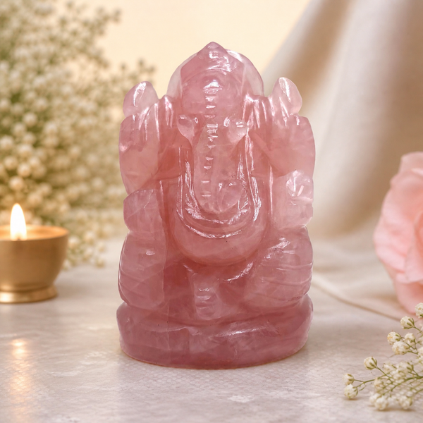 Rose Quartz Ganesha