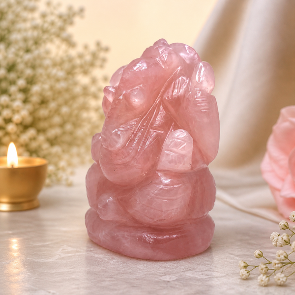 Rose Quartz Ganesha