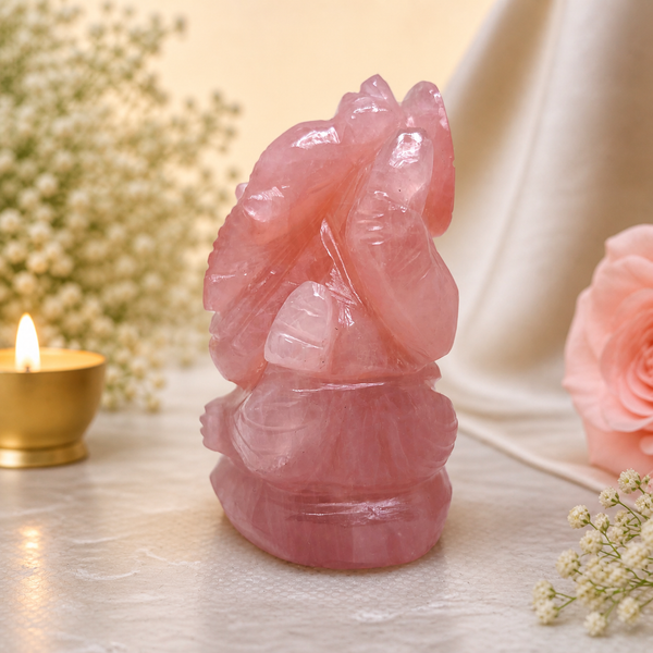 Rose Quartz Ganesha