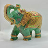 Green Aventurine Painted Elephant Statue